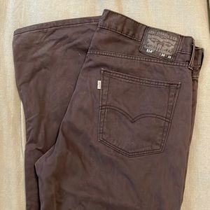 Levi 514 Mens dark gray dress pants.